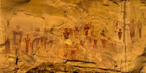 Pictographs In Sego Canyon, Some 45 minutes drive North-East Of Moab, UT