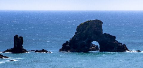 Submarine Rock On the South End of Indian Beach in Ecola State Park, OR