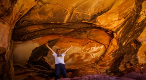 rrasha Happy To Find Fallen Roof Ruin In Road Canyon, Cedar, Mesa, UT