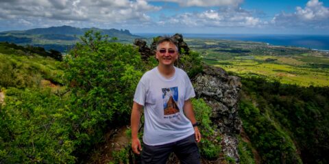 rrasha on the top of Nounou (Sleeping Giant) near Kapa’a, East side of Kauai Island, HI