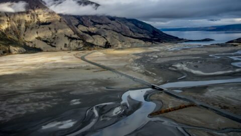 Alaska Highway And Kluane Lake In The Distance, Kluane National Park, YT