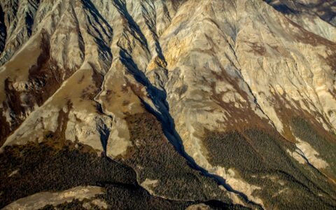 Colorful Mountain Side In Kluane National Park, YT