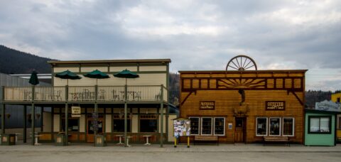 Front Street (Klondike Highway) In Dawson City, YT