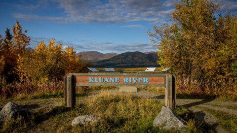 Kluane River View Platform And Rest Area On Alaska Highway North From Burnwash Landing, YT