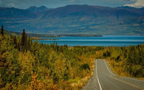 Look At Dezadeash Lake From Haines Highway, YT