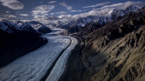 One Side Of The Kaskawulsh Glacier In Kluane National Park, YT