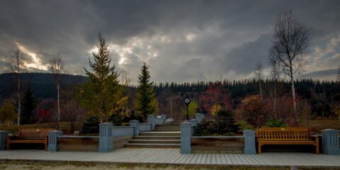 Park At The Bank Of The Yukon River In Dawson City, YT