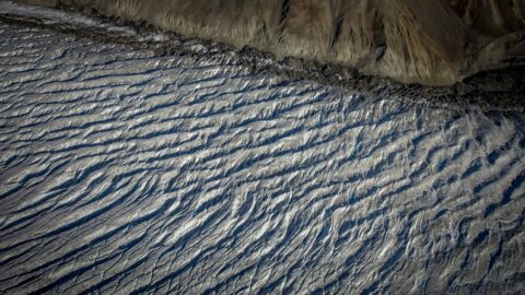 Pattern Of The Icefield In Kluane National Park, YT