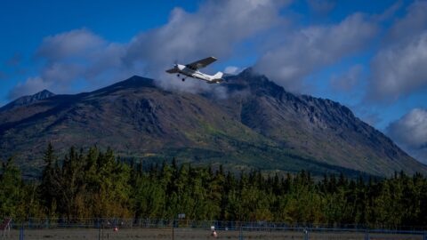 Small Plane Takes-off, Carcross, YT