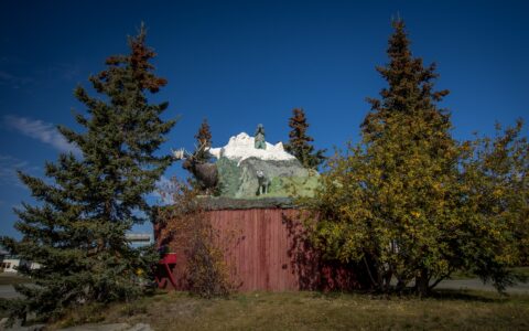 Village Monument In Haines Junction, YT