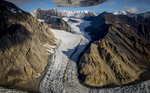 Wing Above The Glacier Top In Kluane National Park, YT