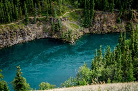 Yukon River in Miles Canyon Near Whitehorse, YT