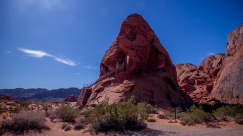 Atlatl Rock In Valley Of Fire State Park, NV