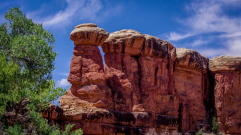 Big Rock Formations Near Peekaboo campground In Needles, Canyonlands National Park, UT