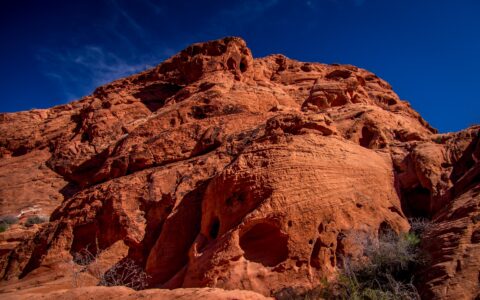Boulder Near The End Of Mouse’s Tank Trail In Valley Of Fire State Park, NV