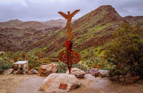 Chairman of the Agua Caliente Band of Cahuilla Indians Richard Milanovich Memorial i in Indian Canyon, Palm Springs, CA
