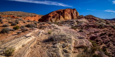 Colorful Area Along 7 Wonders Loop In Valley Of Fire State Park, NV