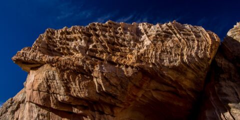 Eroded By Wind Rock Formation Along 7 Wonders Loop In Valley Of Fire State Park, NV