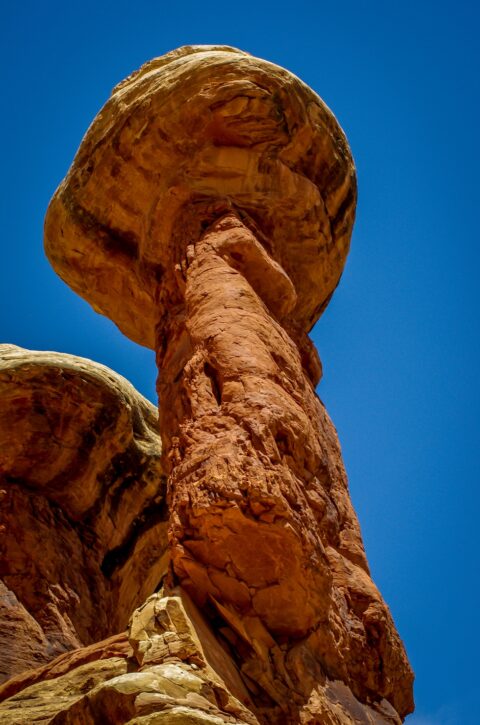 Mushroom Rock High Above Peekaboo campground In Needles, Canyonlands National Park, UT