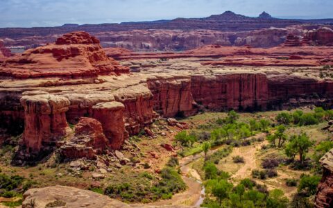 On The Trail High Above Peekaboo Campground In Needles, Canyonlands National Park, UT