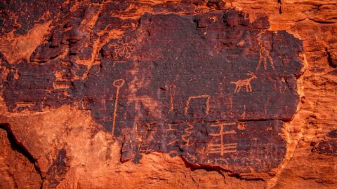 Pectoglyphs Along Mouse’s Tank Trail In Valley Of Fire State Park, NV