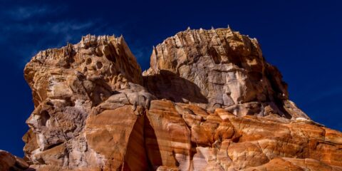 Rock Formation Along 7 Wonders Loop In Valley Of Fire State Park, NV
