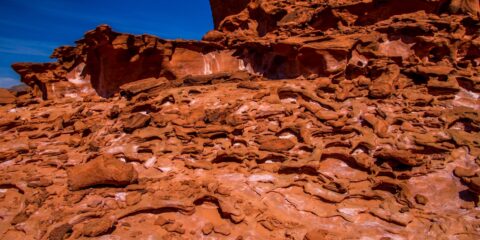 Sedimentary Rock Full Of Holes In Little Finland, NV