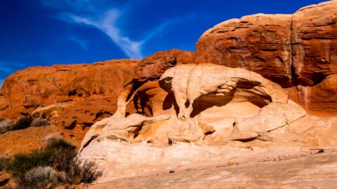 Fire Cave Along 7 Wonders Loop In Valley Of Fire State Park, NV