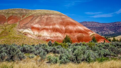 Approaching Painted Hills Section Of John Day Fossil Beds National Monument, OR