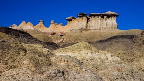 Badlands And Rim Hoodoos In Ah-Shi-Sle-Pah Wilderness Study Area, NM