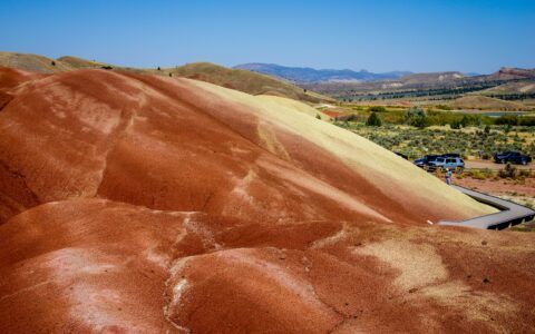 Boardwalk Between Painted Hills, John Day Fossil Beds National Monument, OR