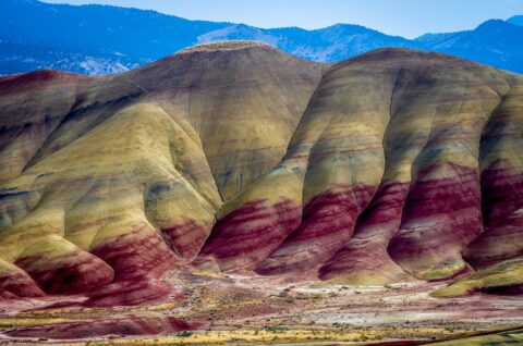 Close Look From Vista Point in Painted Hills Section of John Day Fossil Beds National Monument, OR
