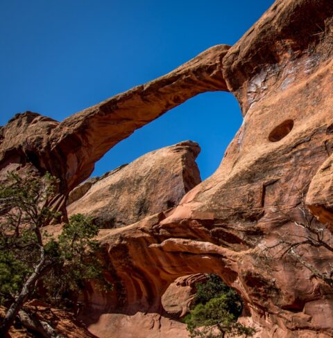 Double O Arch In Devils Garden, Arches National Park, UT