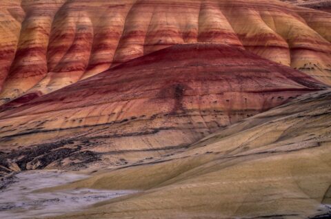 Evening Close Look At Painted Hills, John Day Fossil Beds  National Monument, OR
