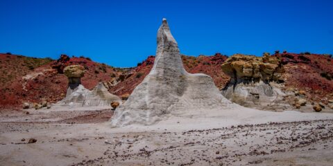 First Rock Formation To See at Distant End of Valley Of Dreams, NM