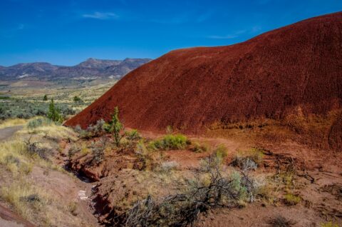 Hiking Between Painted Hills, John Day Fossil Beds National Monument, OR