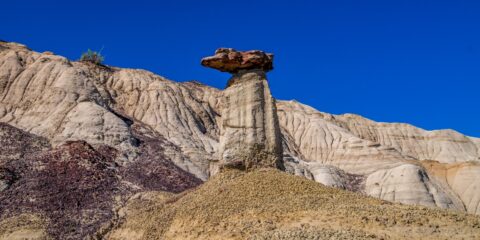 Hoodoo On Top Of Olive Hill In Ah-Shi-Sle-Pah Wilderness Study Area, NM