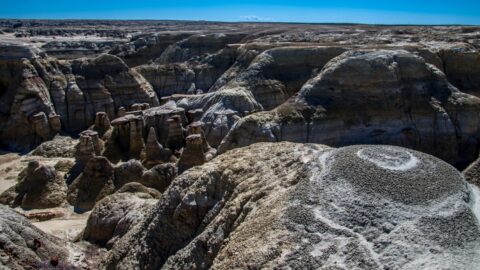 Hoodoos, Cliffs and Wave Cut Platforms In Ah-Shi-Sle-Pah Wilderness Study Area, NM