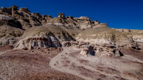 Hoodoos Up And Hoodoos Down Around Olive Hills In Ah-Shi-Sle-Pah Wilderness Study Area, NM