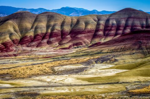 Look At Valley From Vista Point in Painted Hills Section of John Day Fossil Beds National Monument, OR