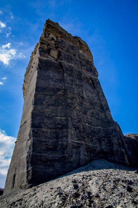 Looking Up Rock Spire Of Long Dong Silver, UT