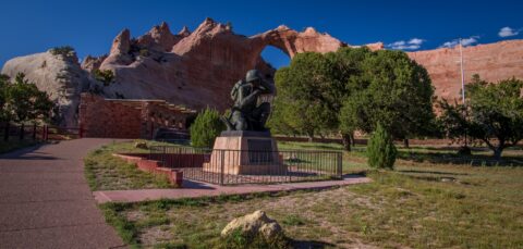 Navajo Code Talker Monument In Window Rock, AZ