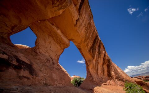 On The Other Side Of Partition Arch In Devils Garden, Arches National Park, UT