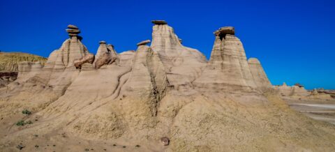 Pale Hoodoos In Ah-Shi-Sle-Pah Wilderness Study Area, NM