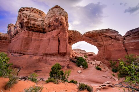Rainy Morning At Broken Arch, Arches National Park, UT
