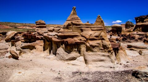 Rock Formations At Far End Of Valley Of Dreams, NM