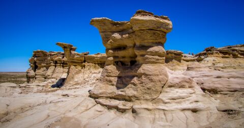 Rock Formations Near Trailhead In Valley Of Dreams, NM