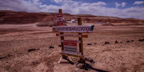 Sign With Listed Restrictions Near Mars Desert Research Station, UT
