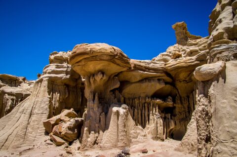 Small Cave Full Of Hoodoos at Distant End of Valley Of Dreams, NM