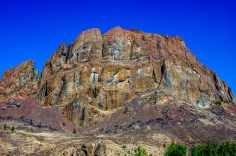 Volcanic Rock Crest Near Painted Hills, John Day Fossil Beds National Monument, OR